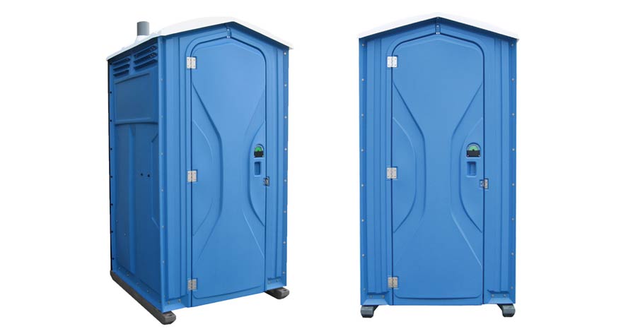 Long-term porta potty units on site in Great Falls, Montana